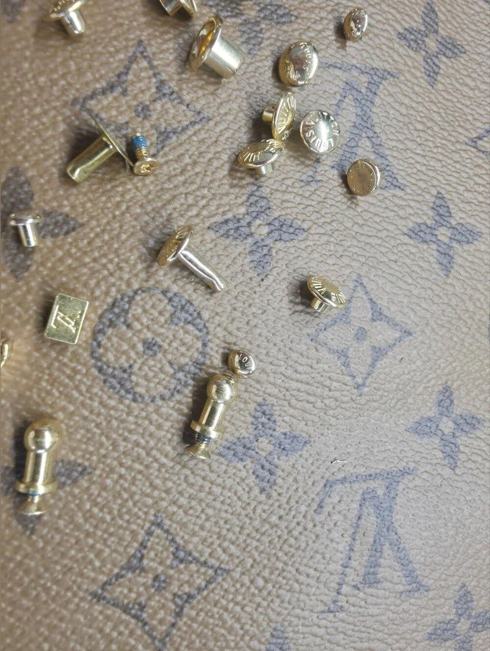 Louis Vuitton Gold Metal Stud and rivets Hardware Assortment
